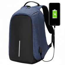 Load image into Gallery viewer, Anti-theft Travel Backpack Laptop School Bag with USB Charging Port - Navy Blue_0
