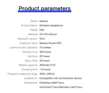 Load image into Gallery viewer, Baseus D02 Wireless Headphone Bluetooth 5.0 - Black_5
