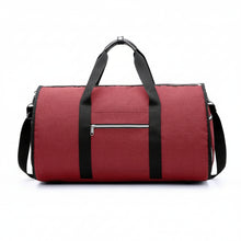 Load image into Gallery viewer, Waterproof Travel Bag Mens/Women Travel Shoulder Bag 2 In 1 Large Luggage Duffel Totes Carry On Hand Bag - Red_0

