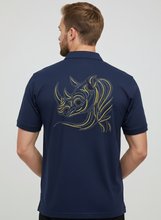 Load image into Gallery viewer, Ceratotherium Men’s Golf Shirt Premium Wildlife Golfer by Zalvory In.It Dropship
