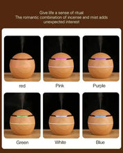 Load image into Gallery viewer, Ultrasonic Aroma Humidifier with Colour Changing LED – Brown ZALVORY
