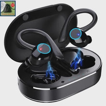 Load and play video in Gallery viewer, TWS G02 Wireless Bluetooth Earphones V5.0 – 9D Stereo Sound, Portable Charging Case
